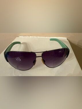 Michael Kors Aviator Sunglasses M3402S w/Green Frame EUC